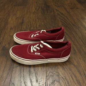 Vans Doheny Low-top Canvas Burgundy Red Sneakers Unisex Women 8.5 Men 7